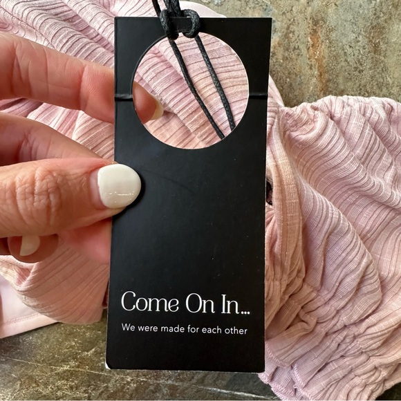 Privacy Please Olive Bodysuit in Pink Lemonade NWT Women’s Size XS - Picture 12 of 13